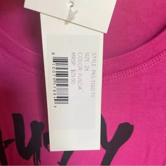 PSK Collective Women's Size 2X Pink Beauty Active Tee NWT - Picture 5 of 10